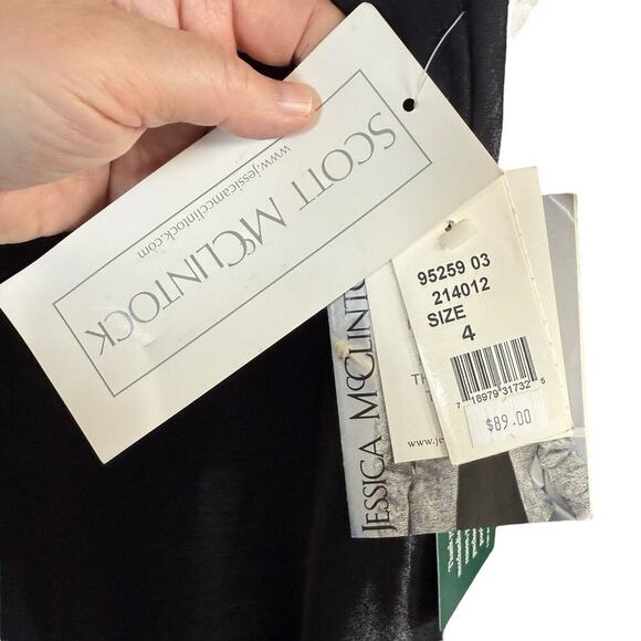 Vtg 80s SCOTT McCLINTOCK Black A-line Maxi Skirt Women’s 4 Romanticgoth HOCO - Picture 2 of 10